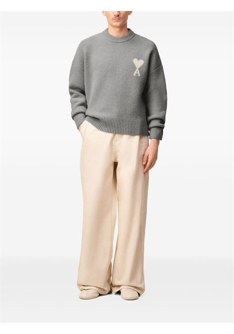 Maglione ami de coeur in grigio AMI Paris - uomo AMI PARIS | UKS836KN0135058